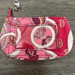Vera Bradley Zip ID in Rosy Posies Print